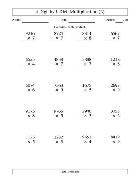 multiplication 4-digit by 1-digit|IXL .